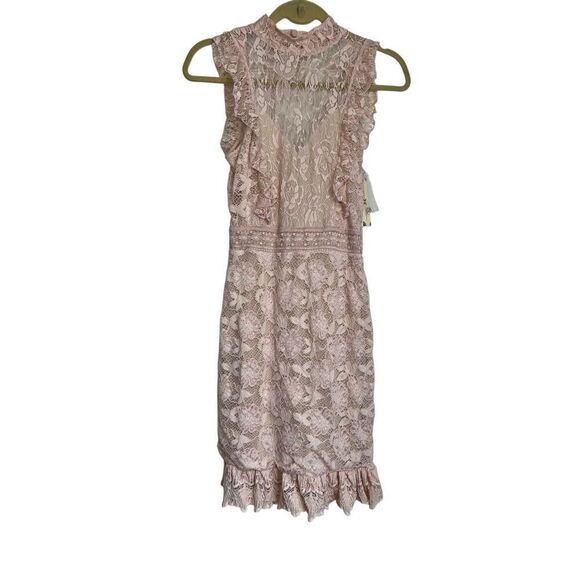 Nightcap Clothing Dress Womens Size Medium Pink Mini Victorian Lace Backless NWT - Picture 1 of 8